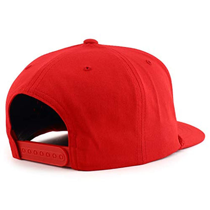 Trendy Apparel Shop Daddy Embroidered 5 Panel Flatbill Braid Snapback Golf Cap - color: Red