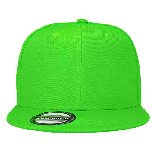 Classic Snapback Hat Cap Hip Hop Style Flat Bill Blank Solid Color Adjustable Size - color: 1pc Light Green
