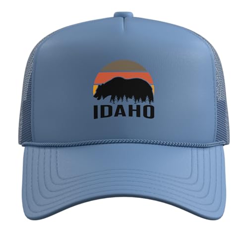 Idaho Trucker Hat with Adjustable Mesh Back - color: Light Blue
