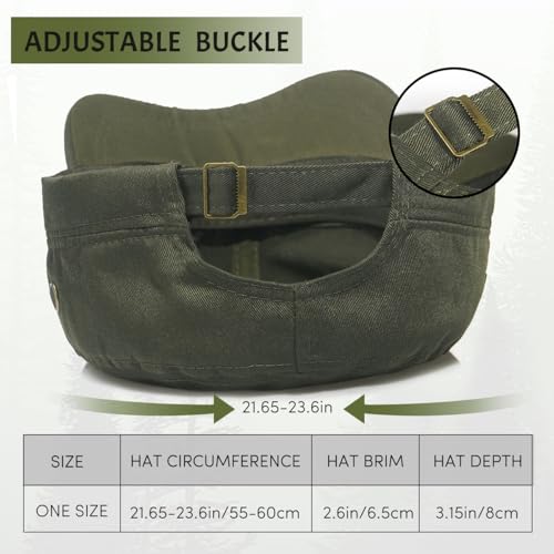 Unisex Classic Cadet Army Hat Flat Top Baseball Cap Military Hats - color: Green