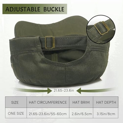 Unisex Classic Cadet Army Hat Flat Top Baseball Cap Military Hats - color: Green