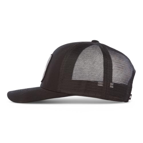 Lucky Brand Trucker Hat | Snapback | Adjustable | Mesh Back | Retro | Baseball Cap | Golf | Fishing | American Heritage - color: Rabbit Foot - Black