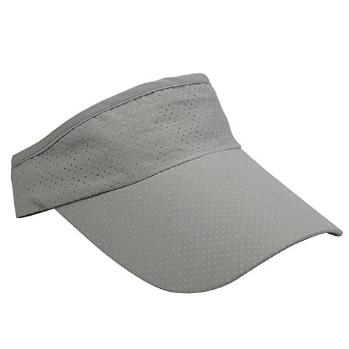 Mens Summer Quick-Dry Run Long Brim Empty Top Baseball Tennis Sun Hat Cap Visor - color: Light Gray