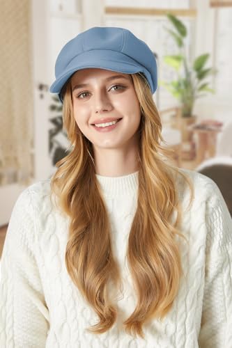 Sumolux Women Beret Newsboy Hat French Cap Classic Winter - color: Denim Blue
