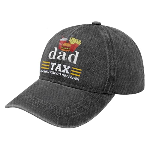 Embroidered Vintage Washed Cotton Baseball Cap for Men Women Adjustable Hat - color: Dad Tax