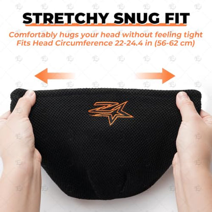 Reversible Winter Beanie Fleece Lined Warm Windproof Knit Hat - color: Black