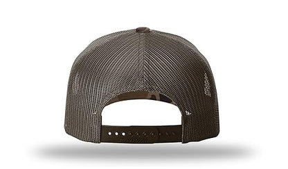 Richardson 112FP & 112PFP Classic Fit Five-Panel Snapback Trucker Cap |OSFM - color: Bark Duck Camo/Brown