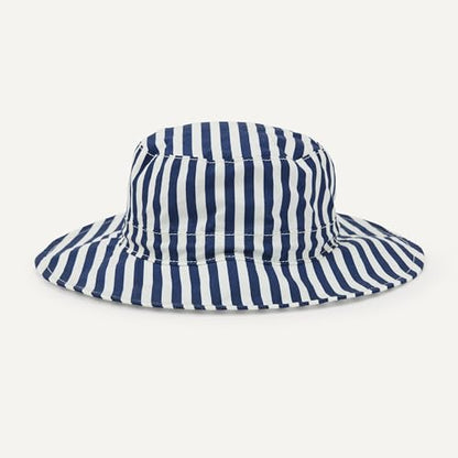 Amazon Essentials x Sofia Grainge Unisex Babies' Cotton Bucket Hat - color: Navy Stripe, size: 3-6 Months