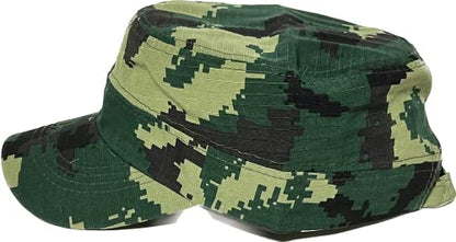 Mrlahat Camo Castro Cadet Army Caps Military Flat Top Baseball Dad Sun Hats Adjustable Metal Buckle - color: Digital 6