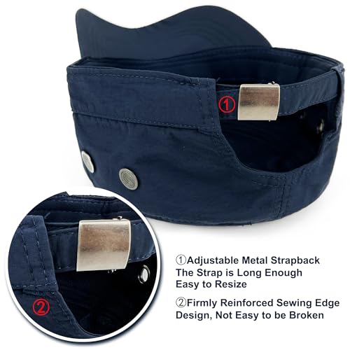 Loneshark Water Resistant Military Hat Quick Dry Cadet Cap Army Flat Top - color: Square-logo-navy