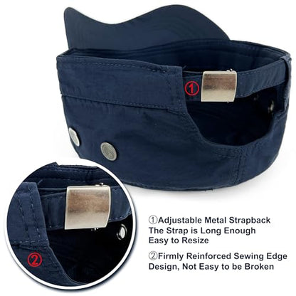 Loneshark Water Resistant Military Hat Quick Dry Cadet Cap Army Flat Top - color: Square-logo-navy