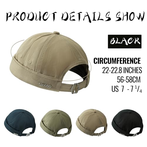 Croogo Quick Dry Docker Cap Lightweight Breathable Brimless Hats for Men - color: Fm2507b-khaki