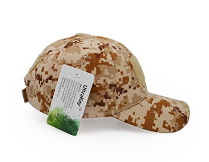 UltraKey Military Tactical Operator Cap, Outdoor Army Hat Hunting Camouflage Baseball Cap - color: Desert Digital