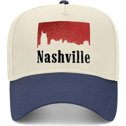 BROTHER TRUCKERS Nashville Skyline Hat - color: Navy/Natural