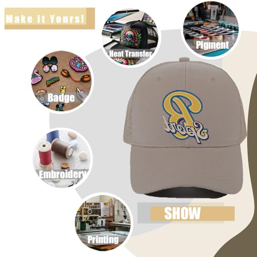 ZH 12 Pack Mesh Trucker Hats, Bulk Baseball Caps for Men and Women, Trucker Cap Wholesale - color: Khaki