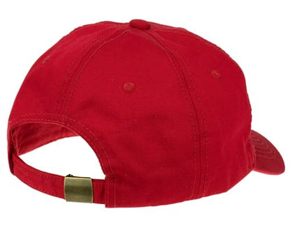 Gelante Cotton Twill Washed Unstructure Baseball Cap - Adjustable Blank Hat for Men Women - Wholesale Bulk Lot of 6 Pack - color: Solid Red