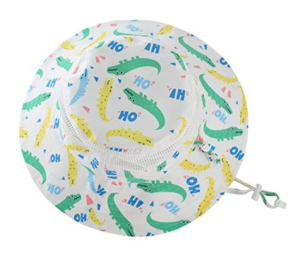 Home Prefer UPF50+ Wide Brim Sun Hat Boys Girls Sun Protection Hat Zoo Beach Swim Safari Bucket Hat for Baby Toddler Kid - color: Crocodile, size: 4-8 Years