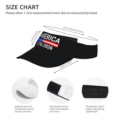 United States 250th Anniversary Hat America Patriotic Visor Caps for Women Men Adjustable Sun Hat - color: Usa 250th Anniversary 15