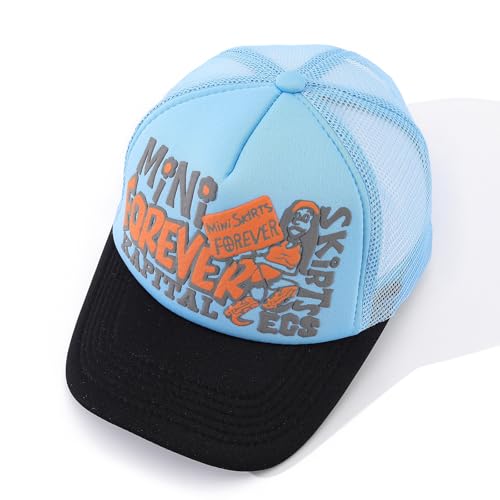 Breathable Snapback Trucker Hats Summer Baseball Caps Adjustable Outdoor Mesh Snap Back Hats for Daily Use - color: Mg-bcm2630-blue