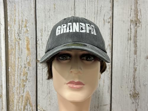 Embroidered Baseball Caps for Men and Women - color: Golfing Grandpa (Washed Black)