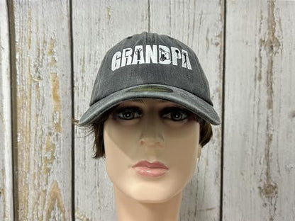 Embroidered Baseball Caps for Men and Women - color: Golfing Grandpa (Washed Black)