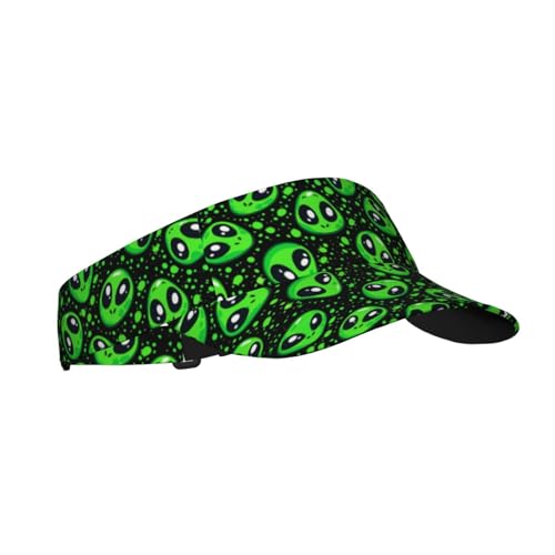 Unisex Adjustable Sports Sun Visor - color: Alien