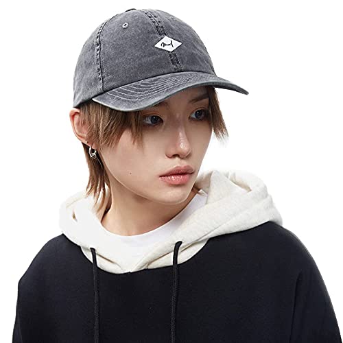 Croogo Unstructured Soft Baseball Cap Unisex 6 Panel Low Profile Dad Hat Adjustable Polo Trucker Hat Sun Cap for Daily Wear - color: Bc12-gray