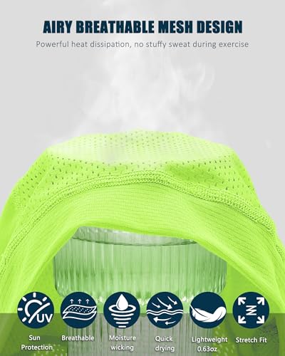 3PCS Cooling Breathable Skull Cap for Men Women Helmet Liner Caps - color: 3pcs(black+white+neon Green)