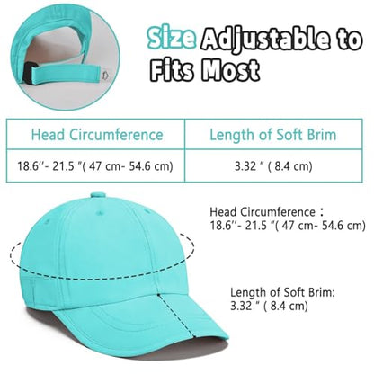 ZOORON Soft Brim Baseball Cap Low Profile Unstructured Dad Hat, Adjustable Washer Friendly Sport Hats for Golf Running - color: 1pack-sky Blue