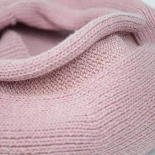 French Style Beret Hat for Women Winter Fall Knit Artist Hats Classic Solid Color Beanie Hat - color: Light Pink