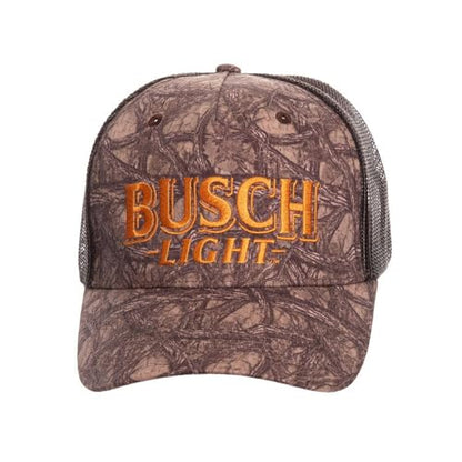 Calhoun Men’s Busch Light Adjustable Mesh Trucker Hat - color: Brown