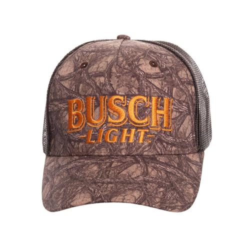 Calhoun Men’s Busch Light Adjustable Mesh Trucker Hat - color: Brown