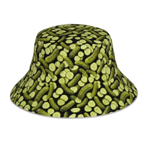 Funny Bucket Hat Packable Reversible Bucket Hats for Women Men - color: Pickles