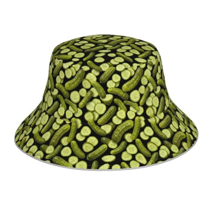 Funny Bucket Hat Packable Reversible Bucket Hats for Women Men - color: Pickles