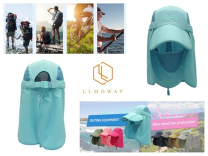 Full Coverage Removable UPF 50+ Sun Hat, Breathable Quick Dry Running Cap - color: Sky Nature, size: Small