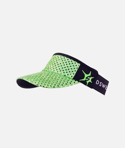 Sparkle Headsweats Running Visor - color: Lime Green