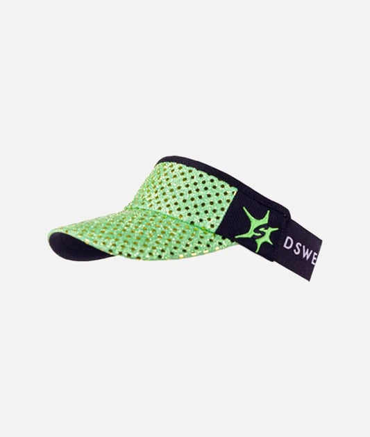 Sparkle Headsweats Running Visor - color: Lime Green