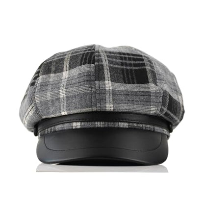 Womens Newsboy Cap French Fashion Hats Summer Cabbie Baker Boy Hat for Fall Beret Cap - color: T1-beret-black