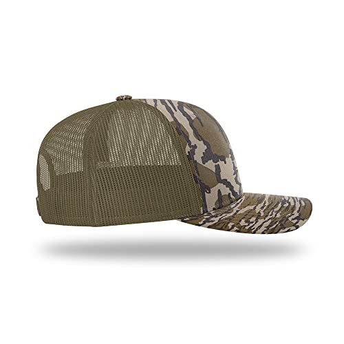 Richardson 112 Classic Six-Panel Adjustable Snapback Trucker Cap - color: Bottomland/Loden