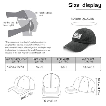 I'm NOT Like Other Girls I'm Like My DAD Cap Women Baseball Hat Adjustable Hats - color: Allblack