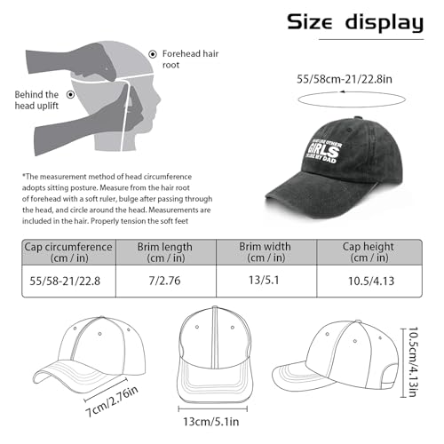 I'm NOT Like Other Girls I'm Like My DAD Cap Women Baseball Hat Adjustable Hats - color: Allblack