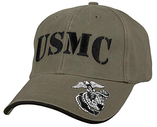 Rothco Vintage USMC Low Profile Cap with Embroidered Design - color: Olive Drab