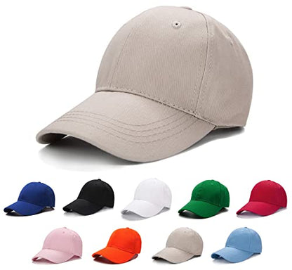 Edoneery Kids Baseball Hat, Adjustable Cotton Cap - color: Khaki, style: 3-8 Years