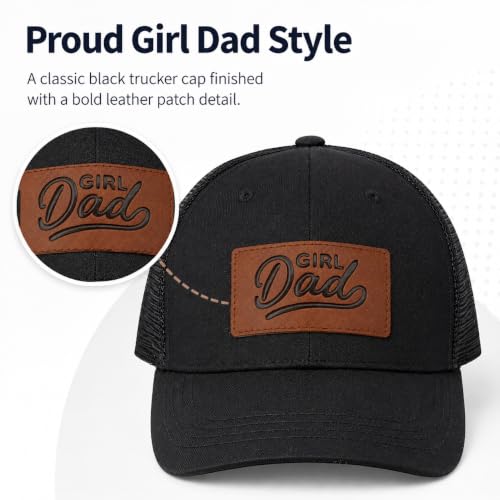 Men's Embroidered Adjustable Baseball Cap, Girl Dad Hat for Men - color: Black01