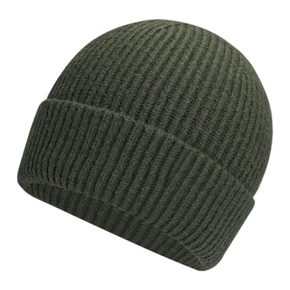 Oversize XXL Winter Beanie Knit Hat for Men - color: E1-army Green