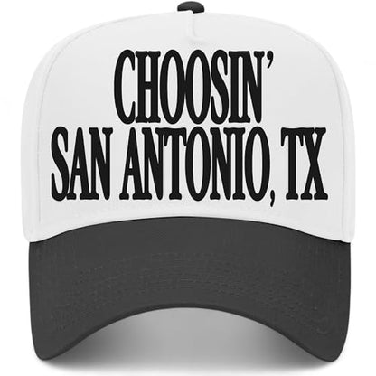 Choosin' San Antonio Texas Hat - color: Black/White