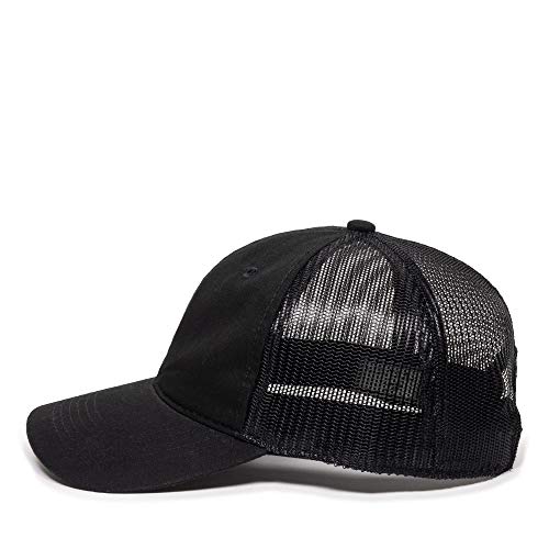 Outdoor Cap Garment Washed Meshback Cap - color: Black