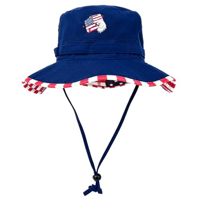 Bucket Hat UV Protection Sun Hat, Boonie Fishing Safari Hats for Outdoors - color: Flag Royal Blue