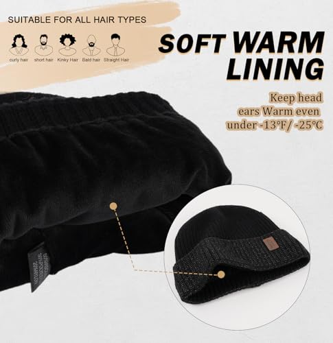 Wmcaps Winter Beanie for Men Women Fleece Lined Hat Warm Cuffed - color: Black/Slate Gray