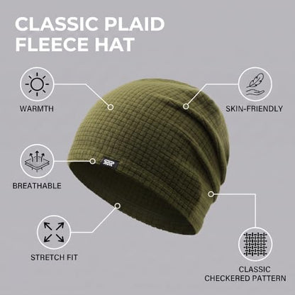 LONGLONG Winter Slouchy Beanie Hat Lightweigh Warm Skull Cap for Men Women - color: Heather Military Green